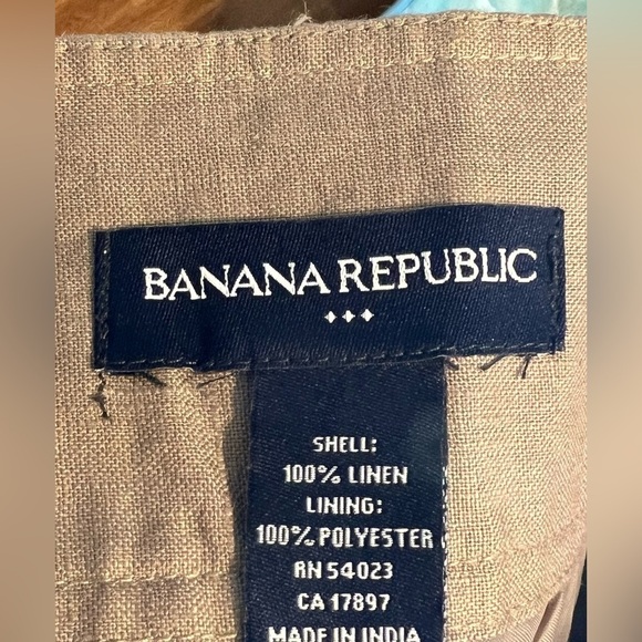 Banana Republic Linen Skirt Khaki Size 0 - Picture 3 of 5